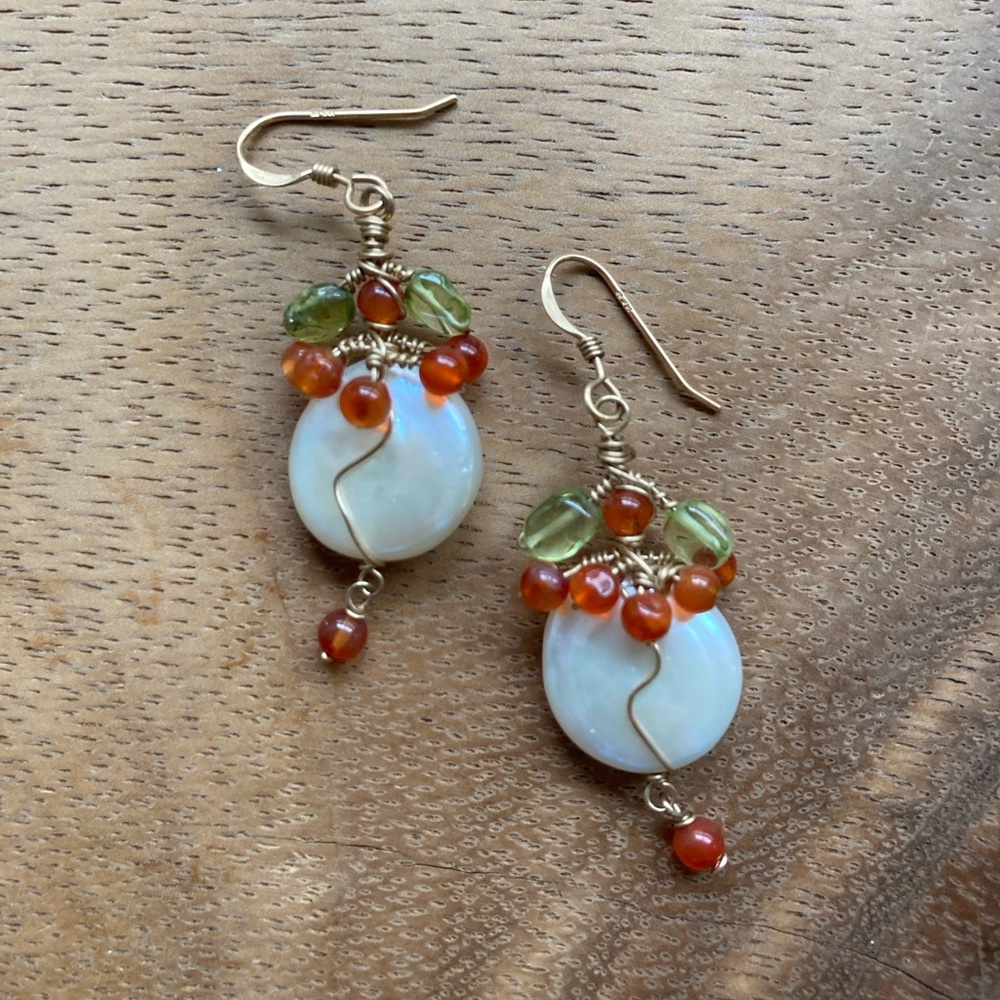 Anthropologie Pearl Beaded Earrings